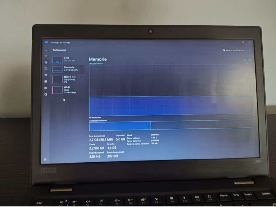 Laptop Lenovo ThinkPad L380, 13.3" FHD, i3 Gen 8, 8GB RAM, SSD 256GB