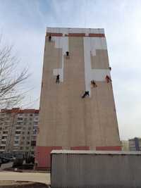 Высотные работы альпинисты покраска фасадов установка кондиционеров