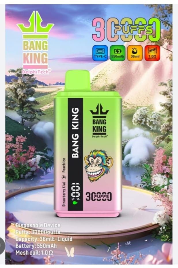 2 x Bang King 30000 Pufuri 2 Arome Reîncărcabil 100 lei
