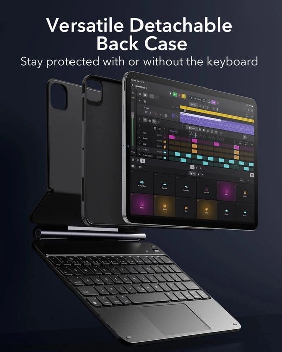 ESR Magnetic Keyboard Case 360  Alb ( ipad pro 11’’ 2024)