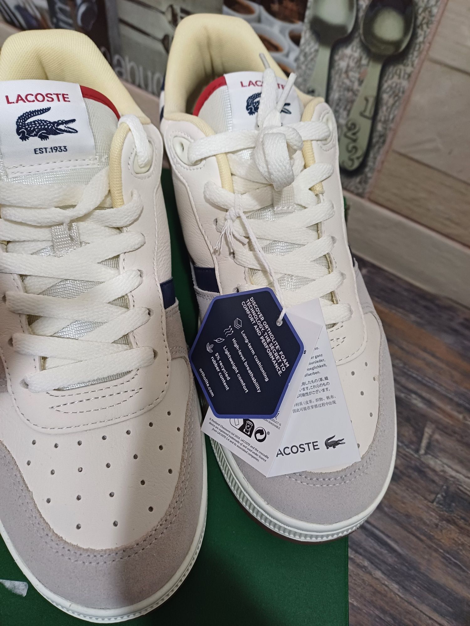 Adidași noi 41 lacoste piele