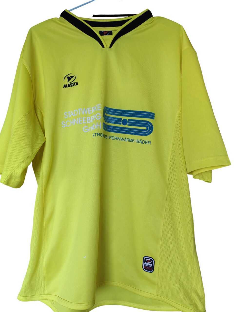 Мъжка тениска с напидиси Masita, 100% полиестер, Жълта, 75х63 см, XL
