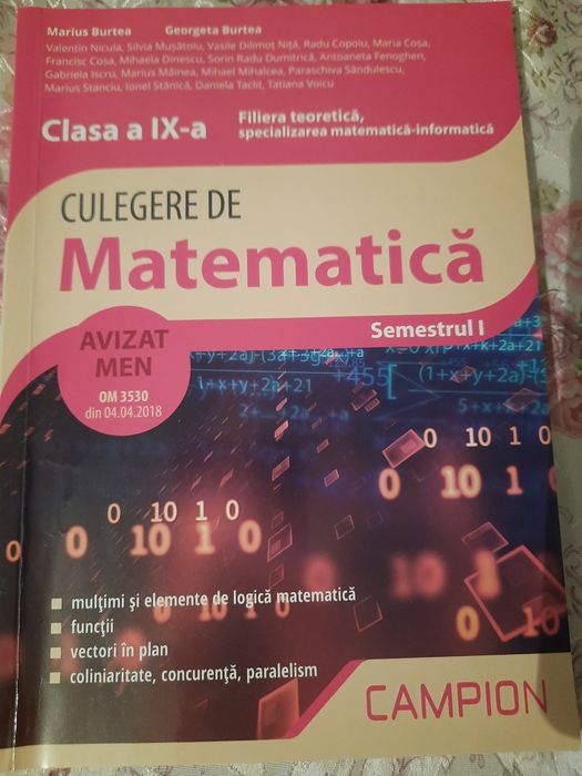 Culegere de matematica-clasa a IX-a