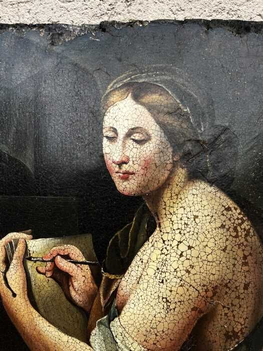 Superba pictura manuala-Tanara fata care scrie o scrisoare-Anglia