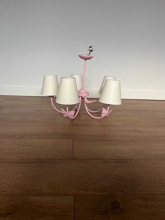 Candelabru Decoland Butterfly 55597, 5x60W, E14, Roz