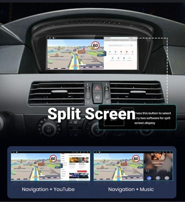 Navigație Android dedicat pt. BMW Seria 5 E60, E90 (2004-2012)