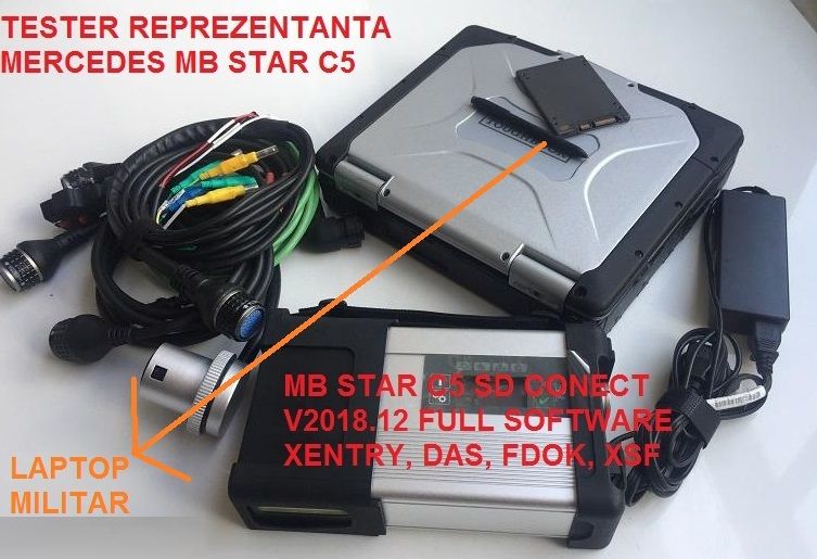 Tester Auto Mercedes Benz MB STAR 2022 XENTRY SD Connect C5 + Laptop