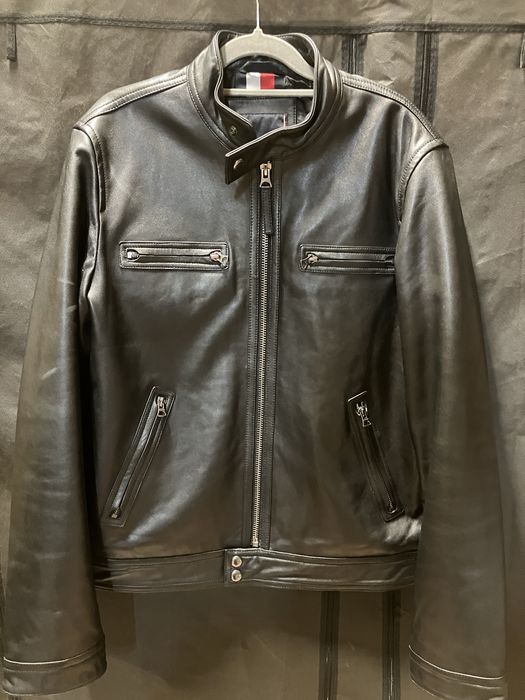 Geaca de piele Tommy Hilfiger M, Noua