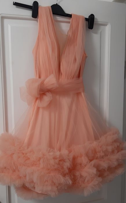 Rochie de ocazie portocaliu-coray Voguesta