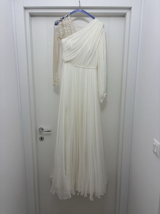 Rochie mireasa din matase naturala