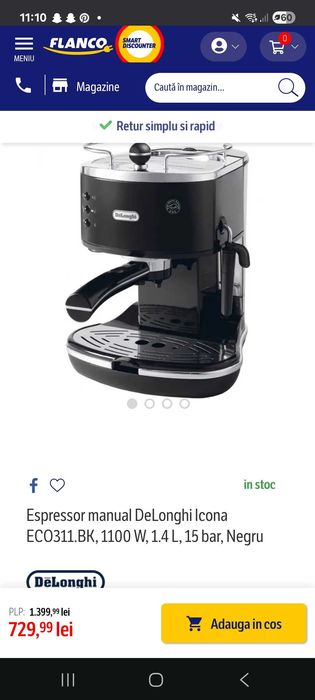 Aparat cafea Delonghi Icona