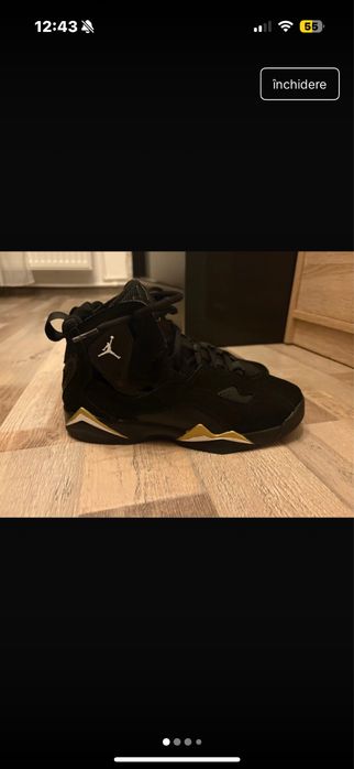 JORDAN true flight unisex- Ghete baschet - black/white/metallic gold