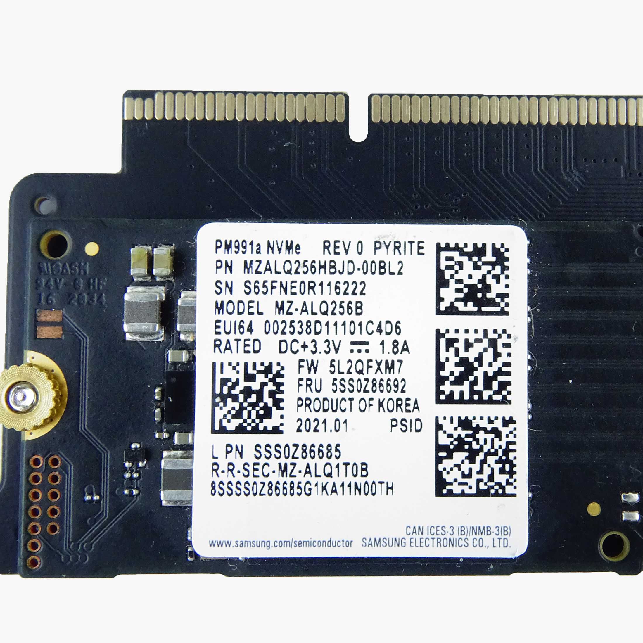 SSD 256GB M.2 2242 NVME PCIe с адаптер за Macbook PRO RETINA A1708