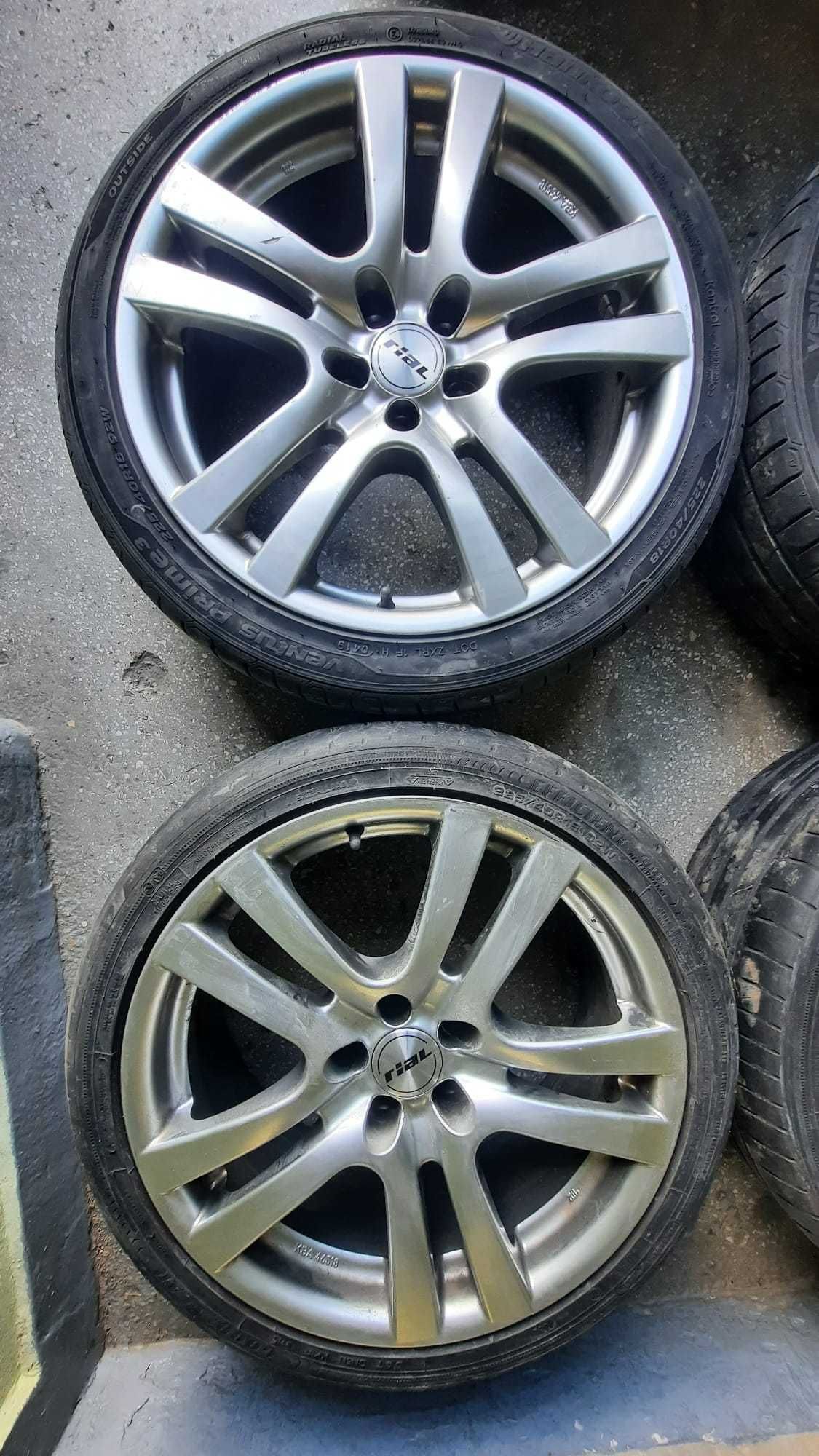 Roți magneziu cu cauciucuri de vara 225/40/18 pentru vw ,seat,skoda,