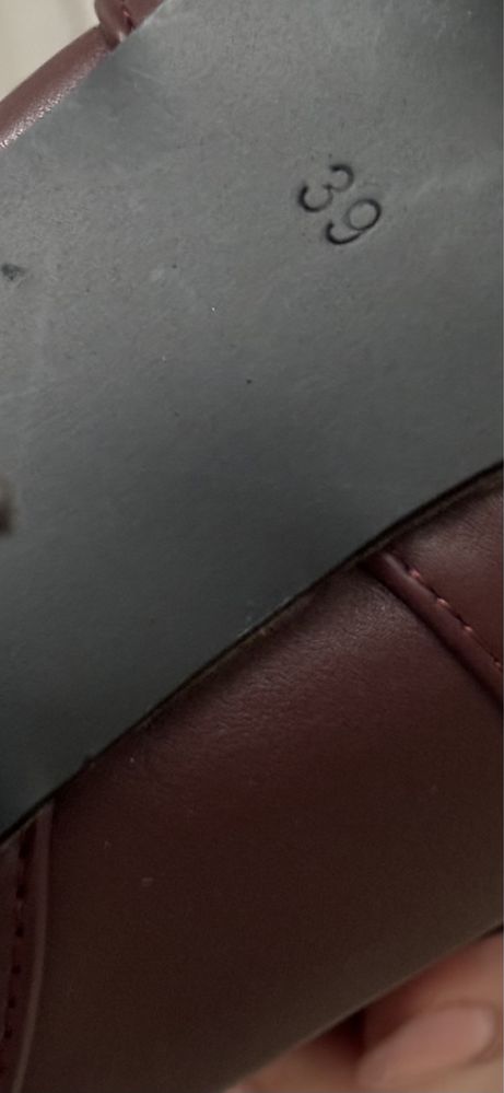 Дамски ботуши и чанта кожени под коляно бордо цвят 39