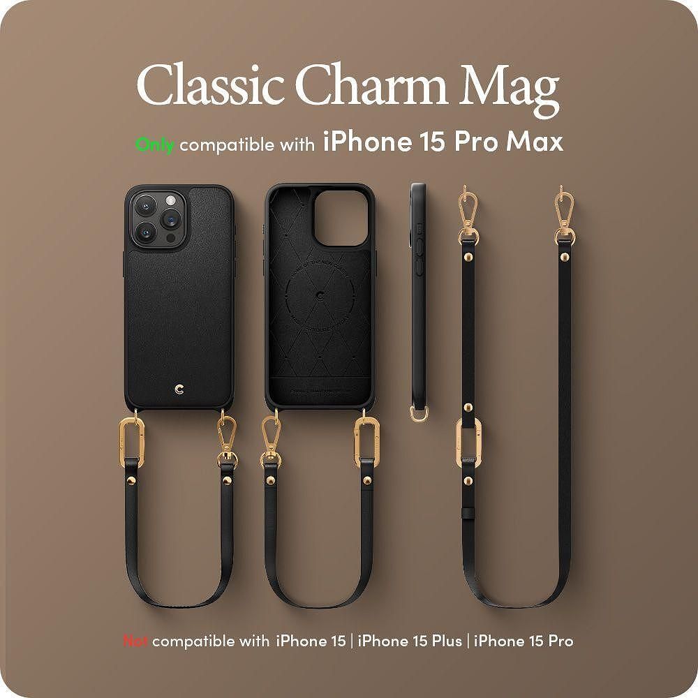 Калъф spigen classic charm mag magsafe за iphone 15 pro black