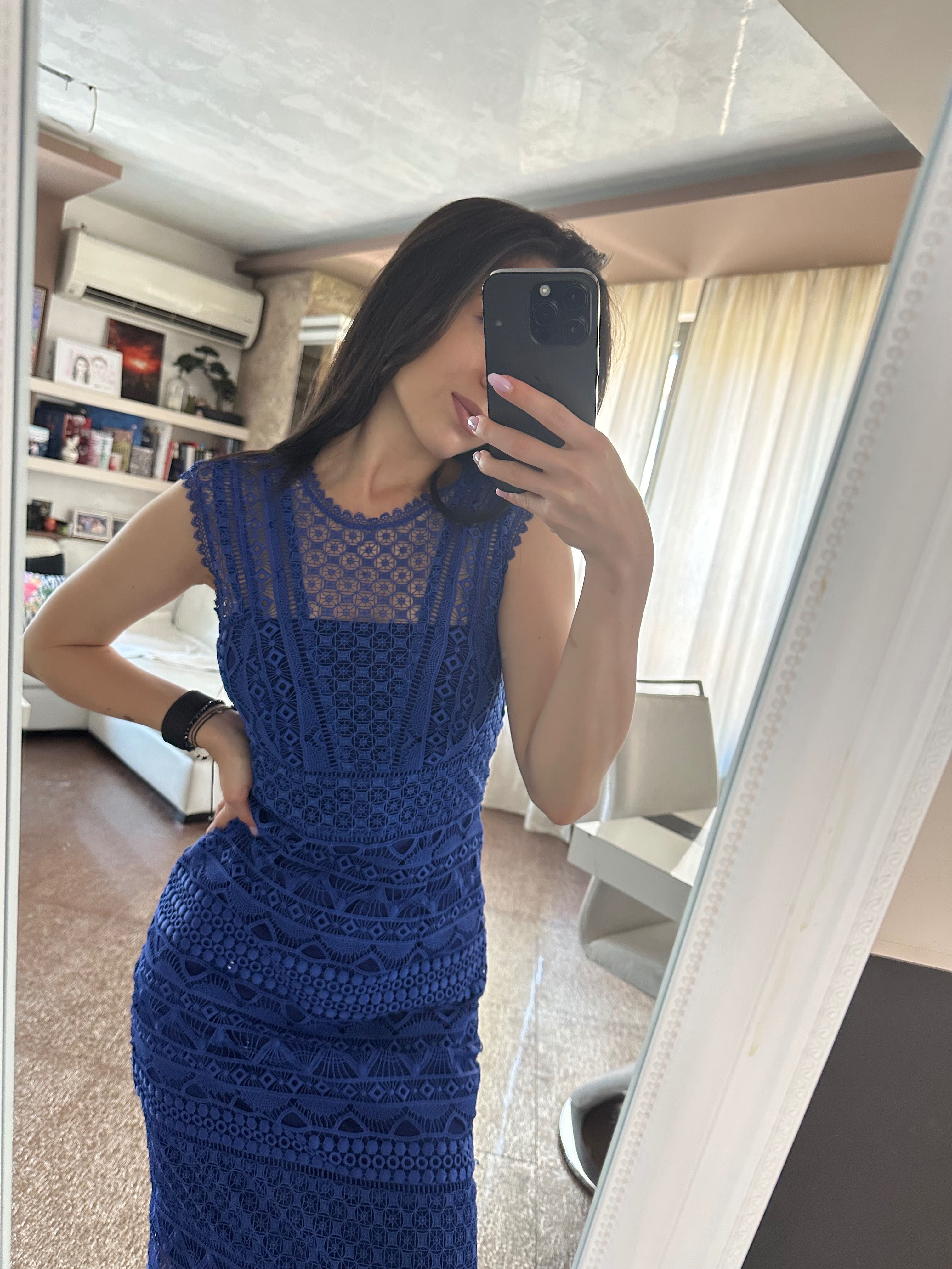 Karen Millen тъмно синя рокля молив