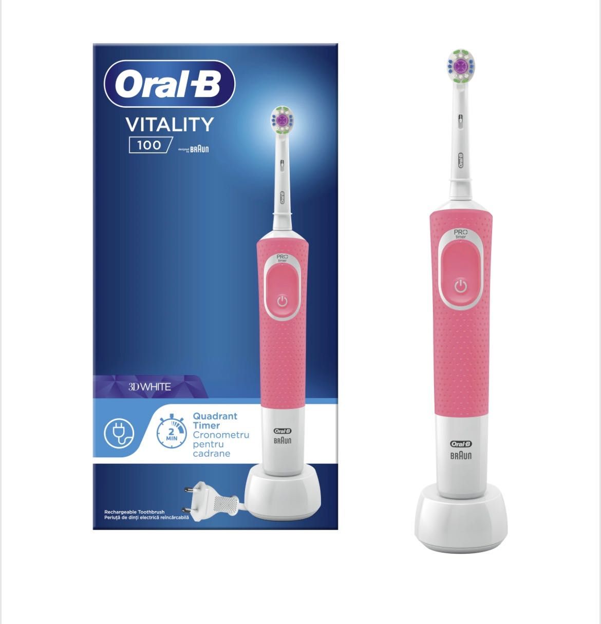 Ел. четка за зъби Oral-B Vitality D100 3D White