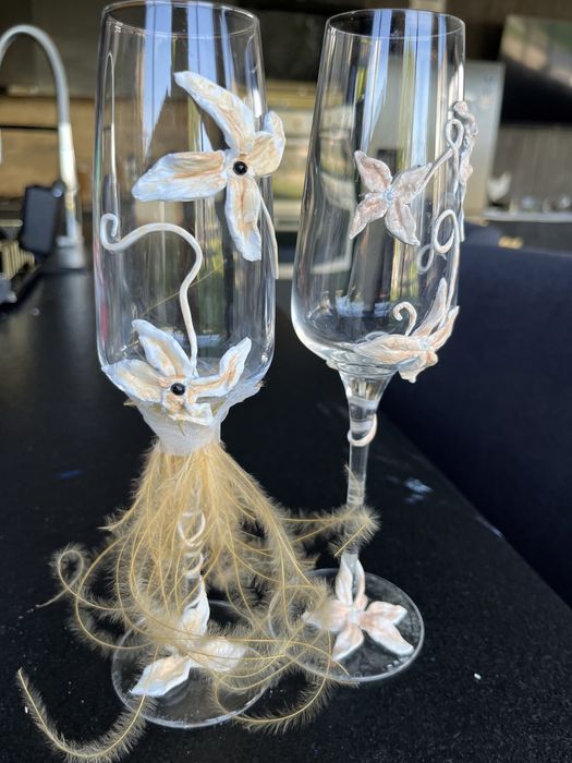 Pahare 3D unicat , nunta, botez, majorat ,