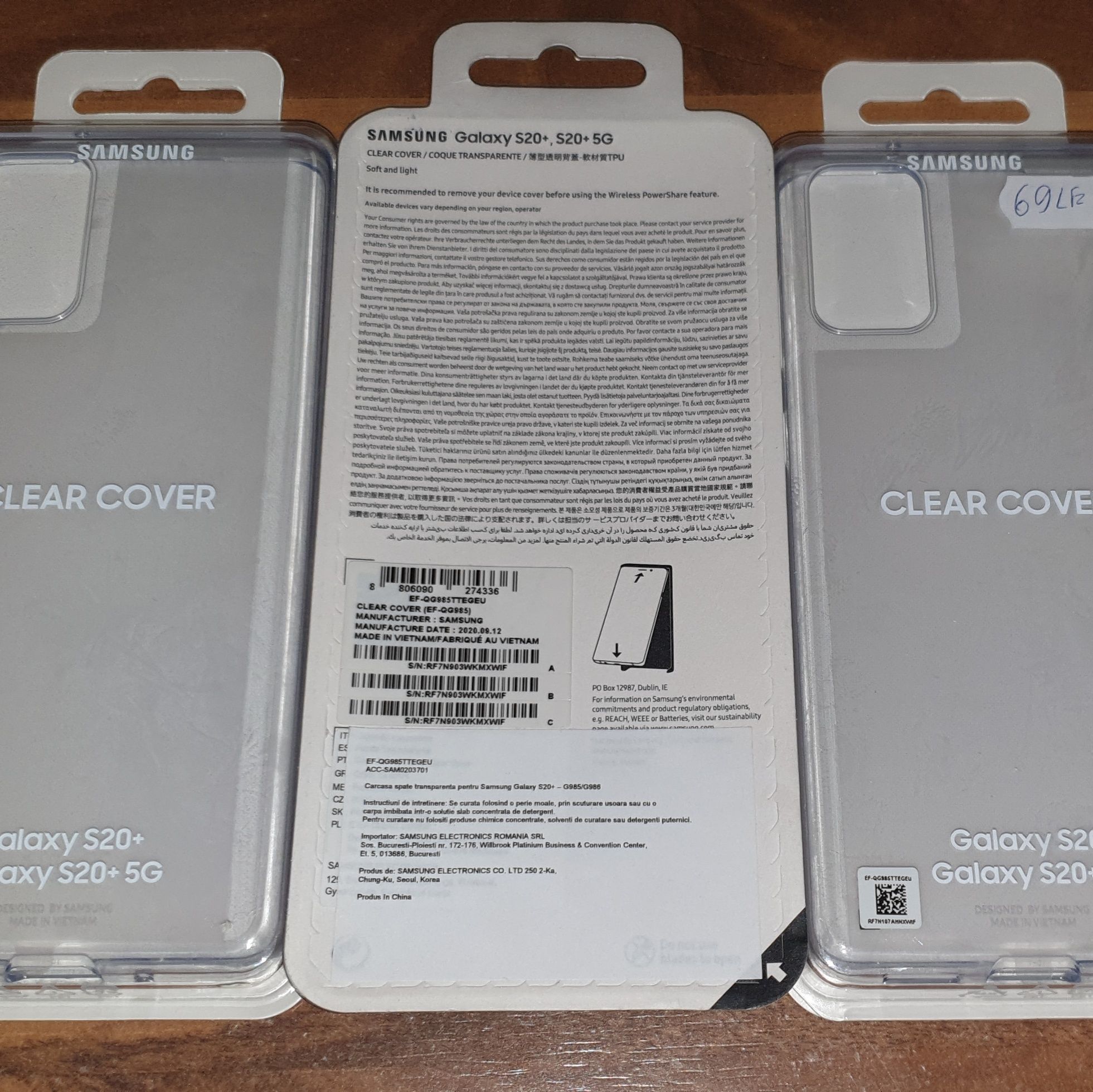 Husa silicon originala Samsung Clear Cover S20+ G985 S20 Plus 5G G986