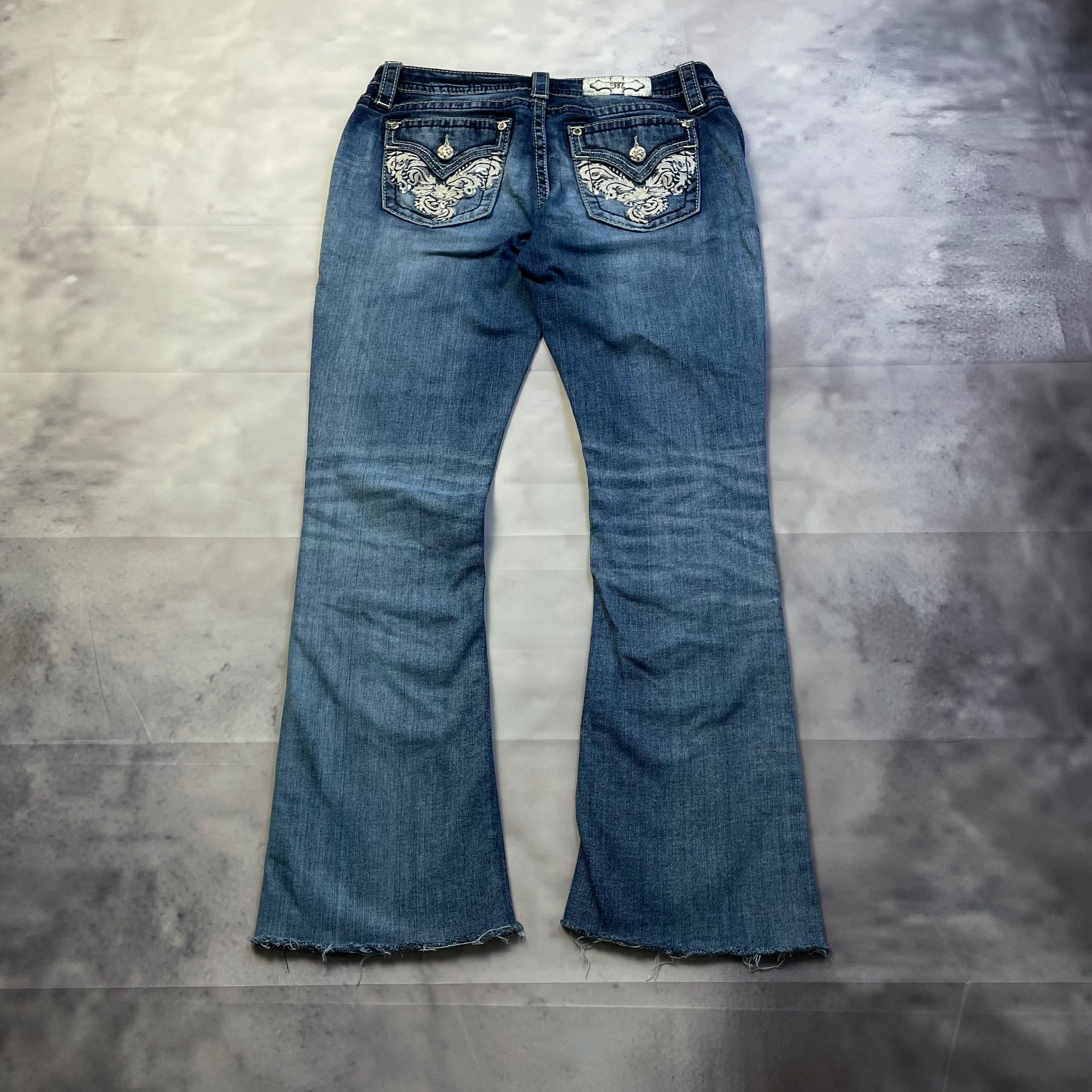 Miss Me Y2K Bootcut Low Waisted Jeans Flared Retro Vintage Alternative