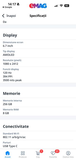 Vand telefon nou sigilat HONOR 400 lite garantie 2 ani