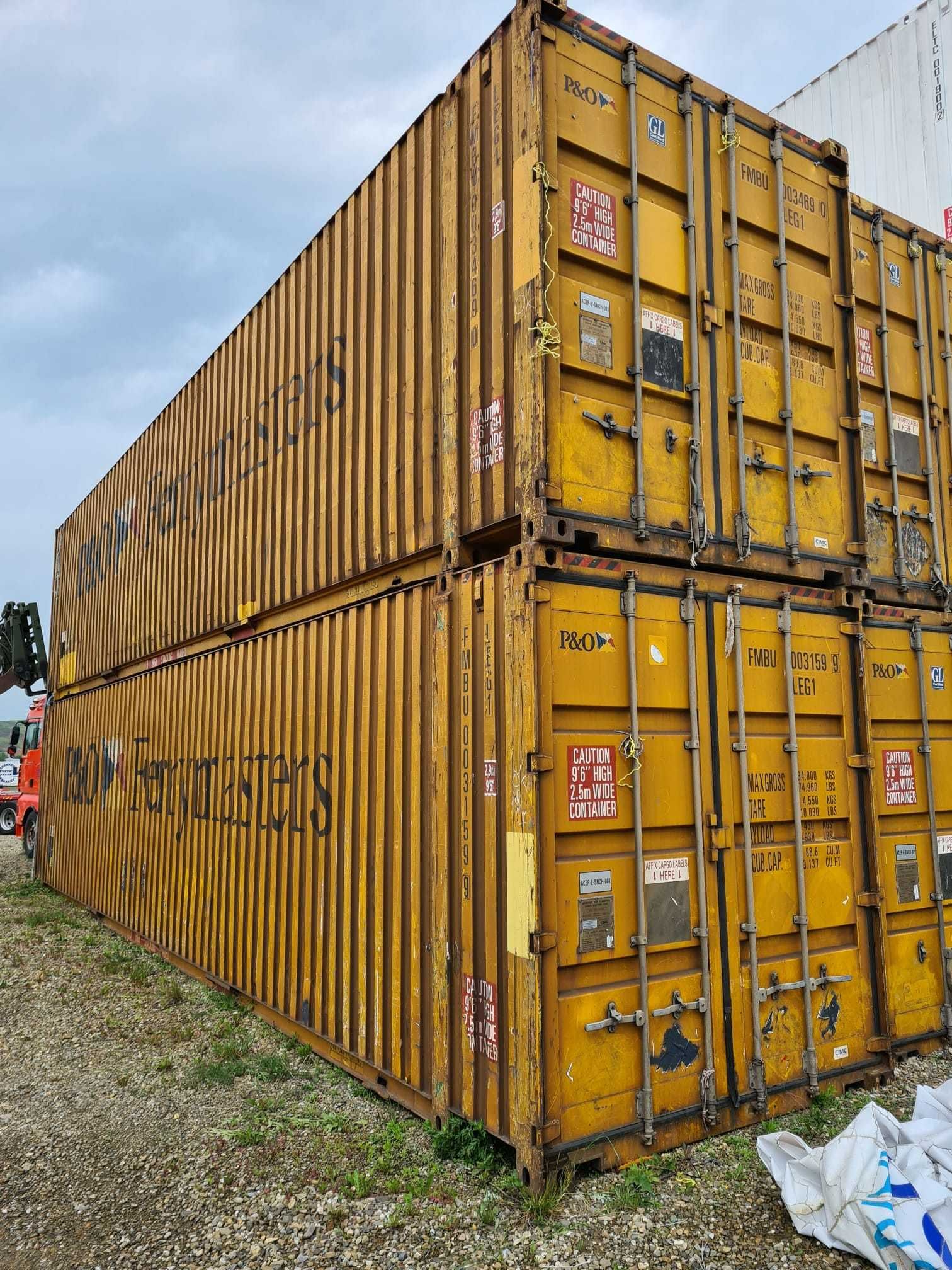 Container 45HC, 13.7m lungime, latime 2,5m