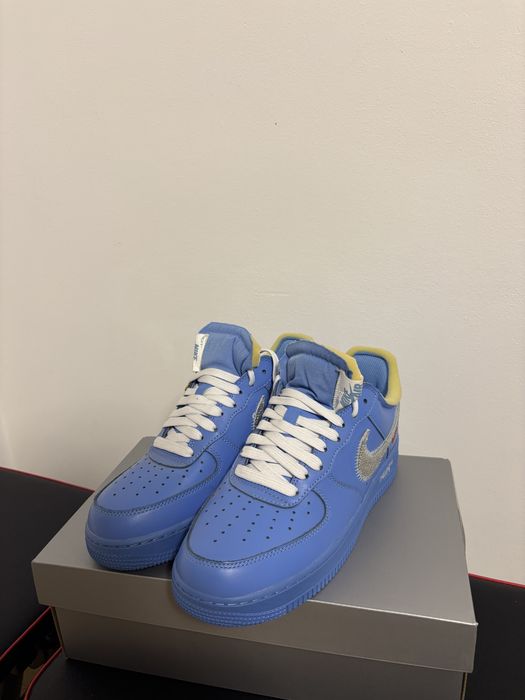 Nike Air Force 1- Albastru/Swoosh arginitu-Marimea 40.5