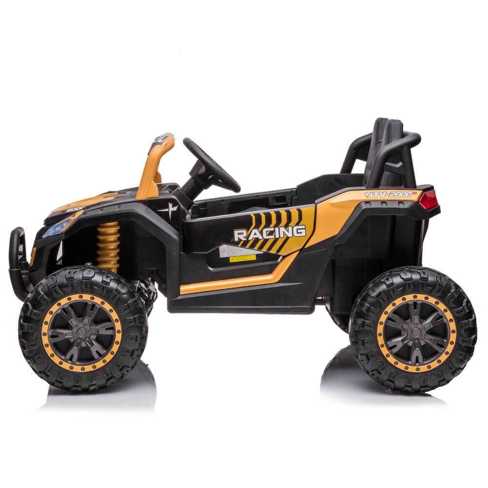 Buggy UTV electric copii 4 x 4 A036 galben, 12 Volti nou! cu factura!