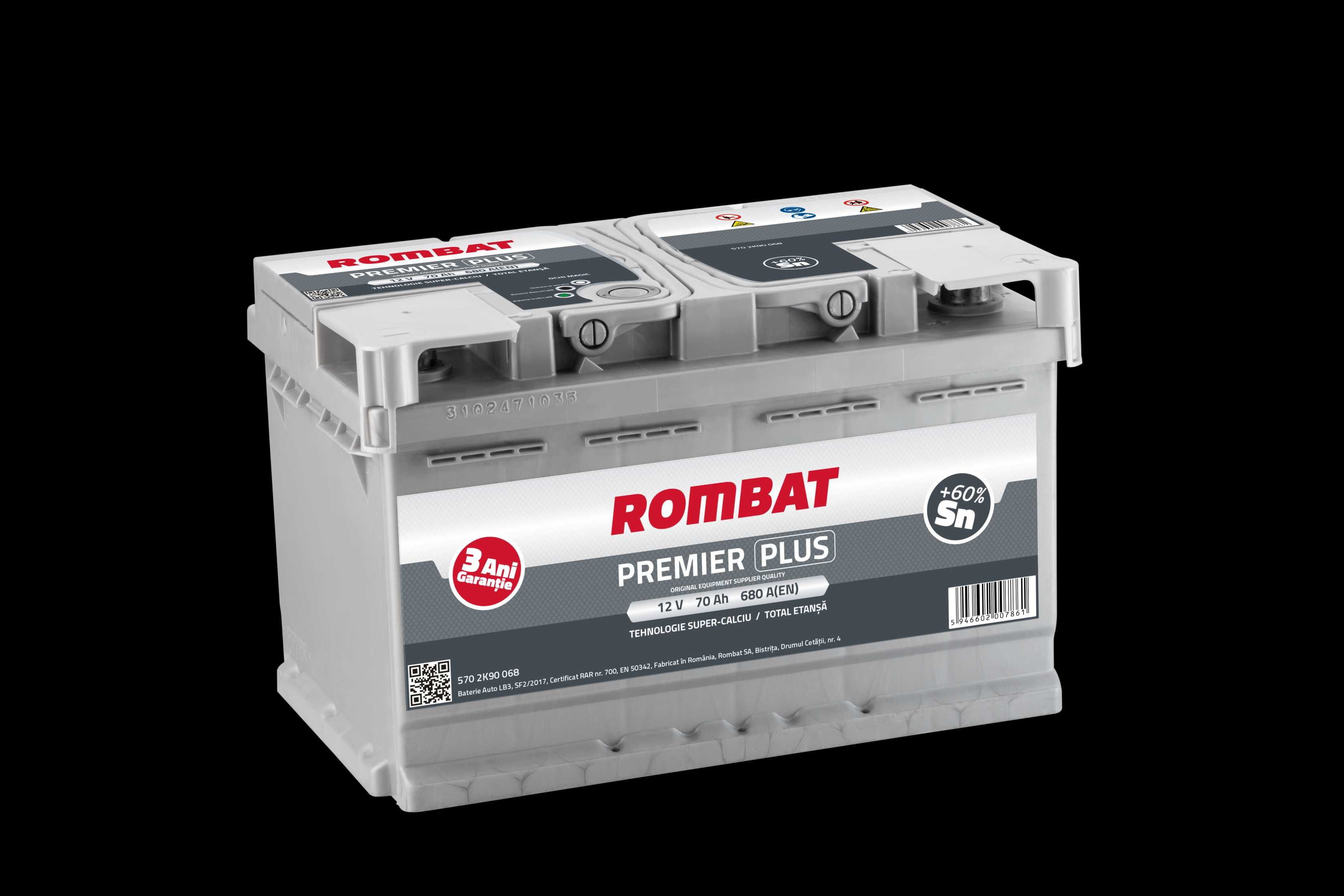 Baterii / acumulatori Rombat Premier Plus 70Ah 680A