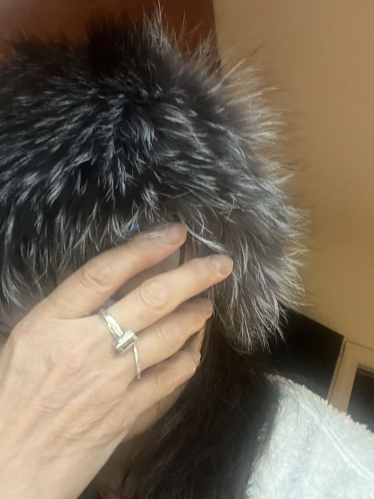 Шапка  сребърна лисица ест. косъм