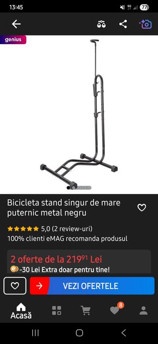 Suport stender bicicleta nou