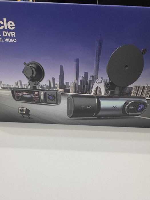 Cameră Auto 3 Canale – Față 4K + Șofer + Spate