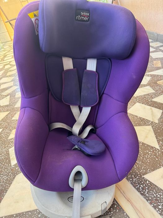 Scaun auto copii Britax Romer Dualfix, rotativ cu baza, Isofix, purple