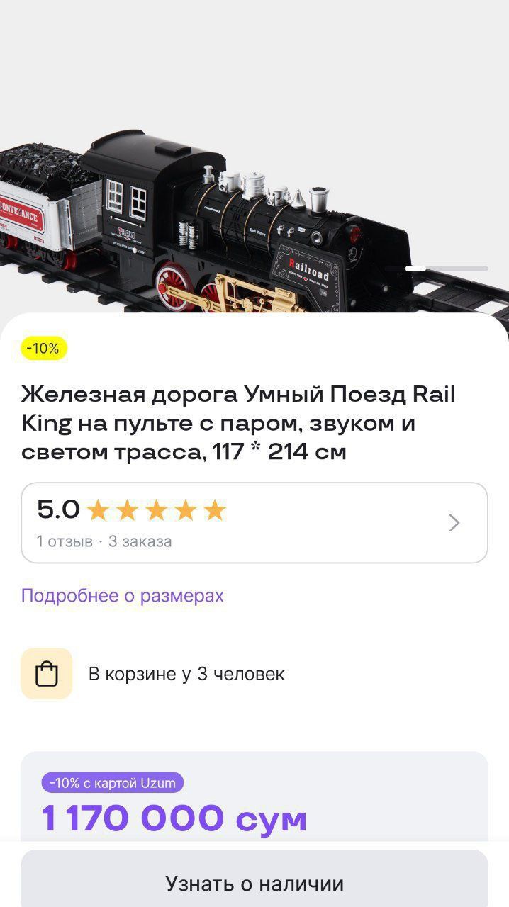 Umniy poyezd Rail King 500 000