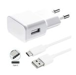 Зарядно устройство за смартфони TY-2, USB Type-C кабел, 5V-2A, 220V