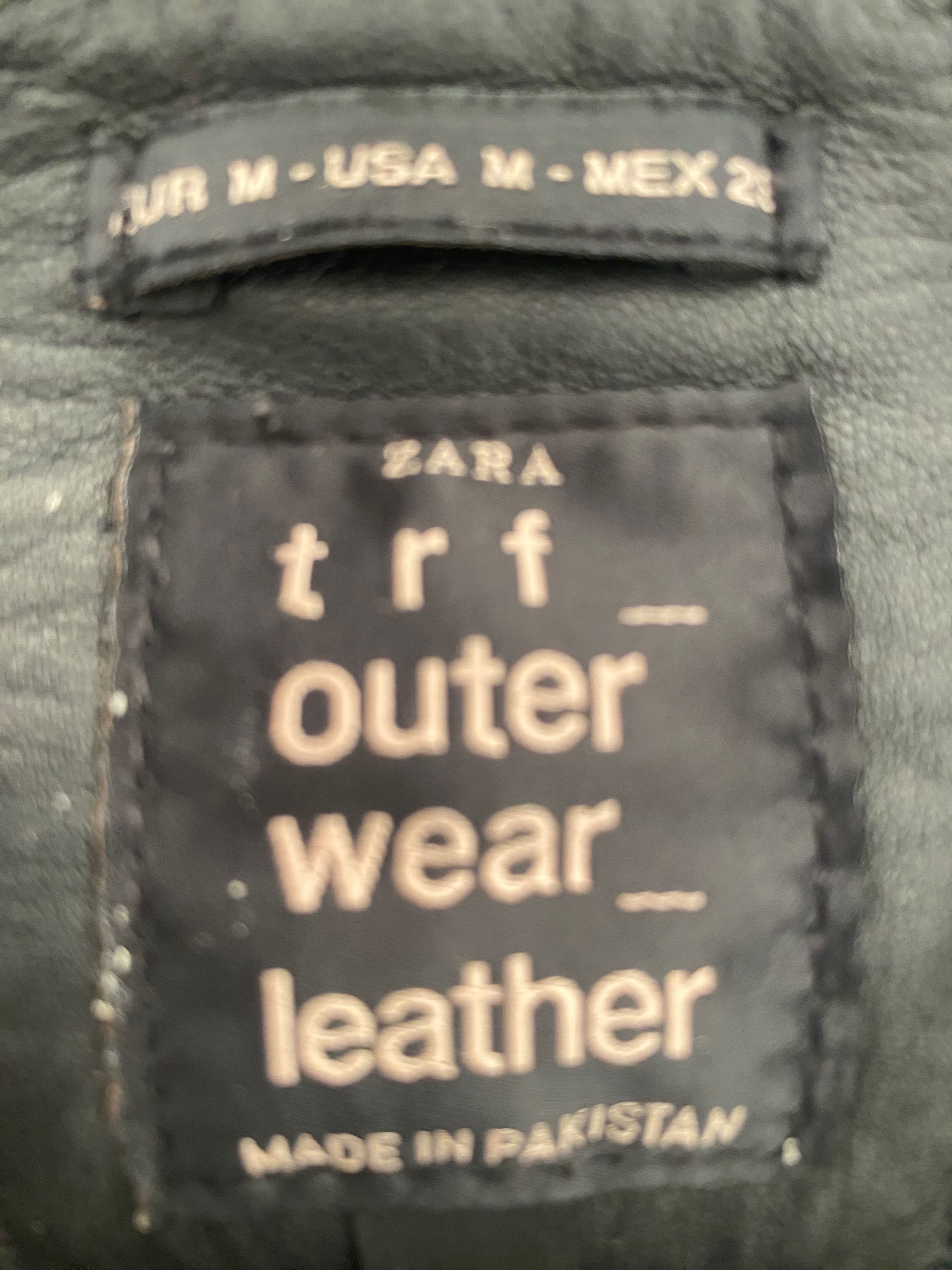 Естествена кожа бейкър яке ZARA
