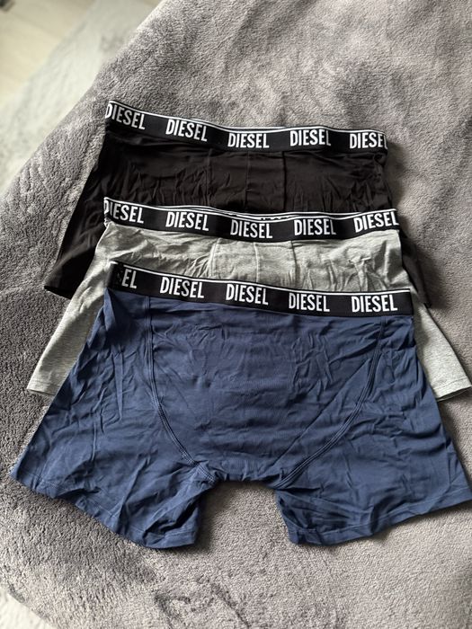 Diesel set 3 boxeri gri-negru-bleumarin marimea XL noi originali