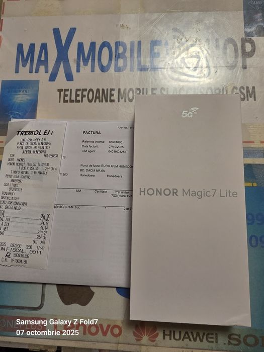 Honor Magic 7 Lite -256 GB Purple - Nou / Neactivat / Garantie
