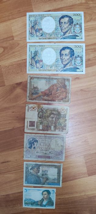 Lot bancnote Franța