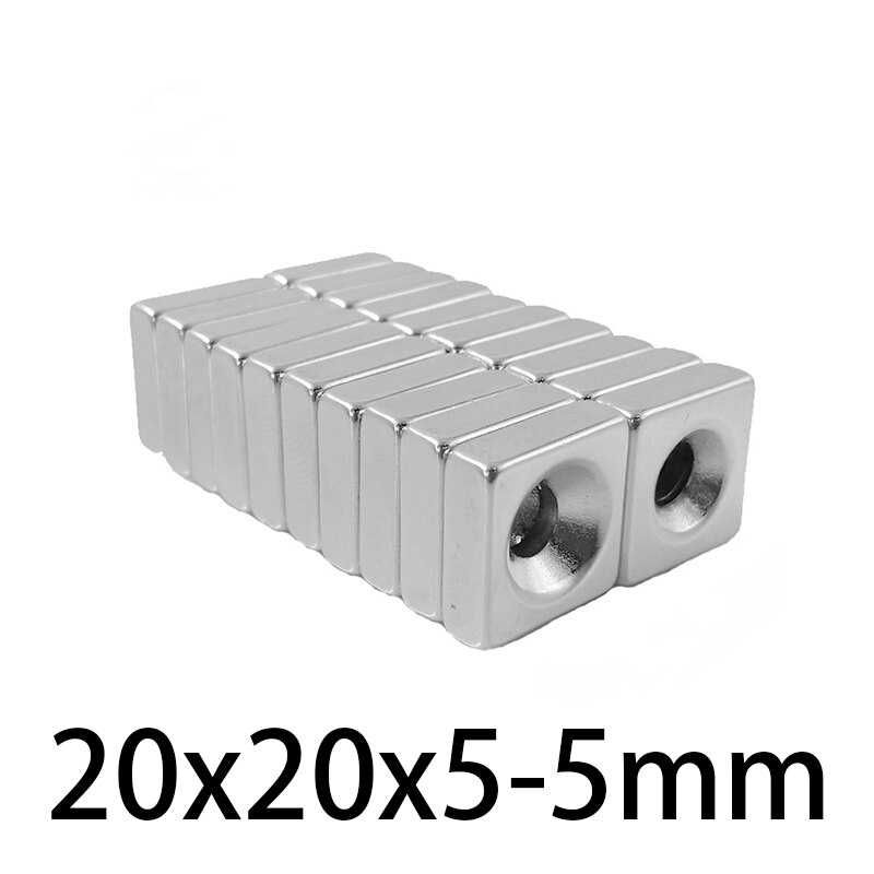 20x20x5mm с отвор 5mm неодимов МАГНИТ N52, magnit, магнити, magniti