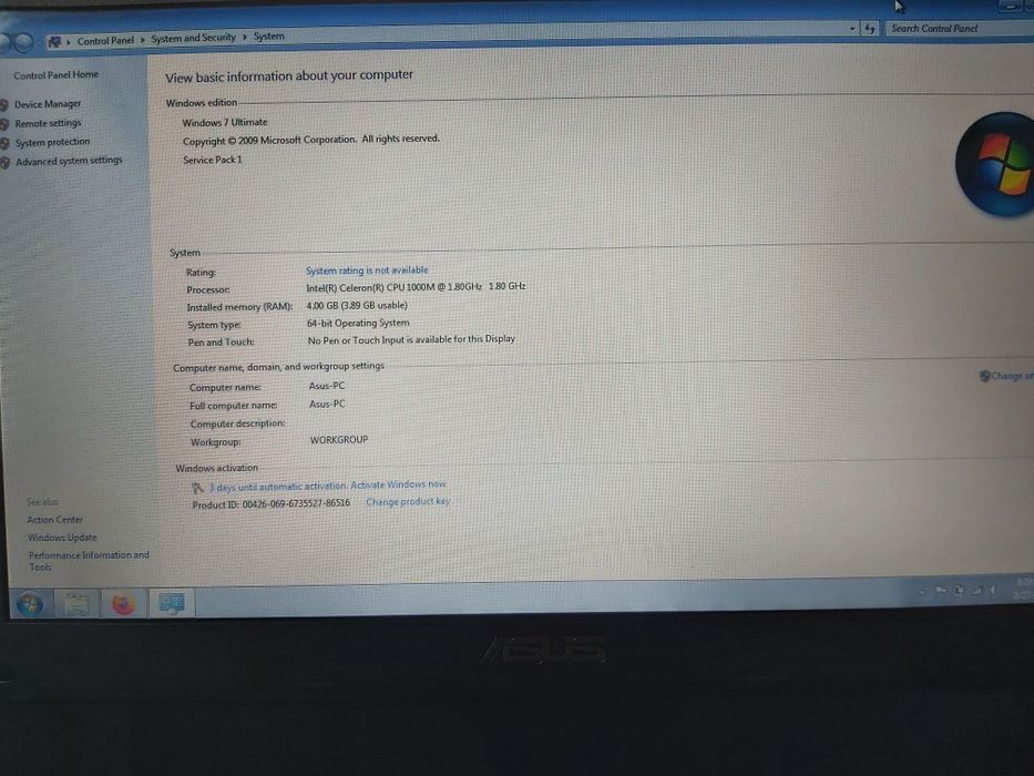 Laptop Asus X501A cu încărcător