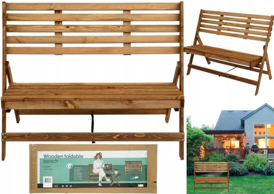 Дървена, сгъваема, здрава пейка за тераса , градина , веранда…до 220кг