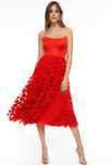 Rochie Nissa cu aplicatii 3D, rosie, superba, 38