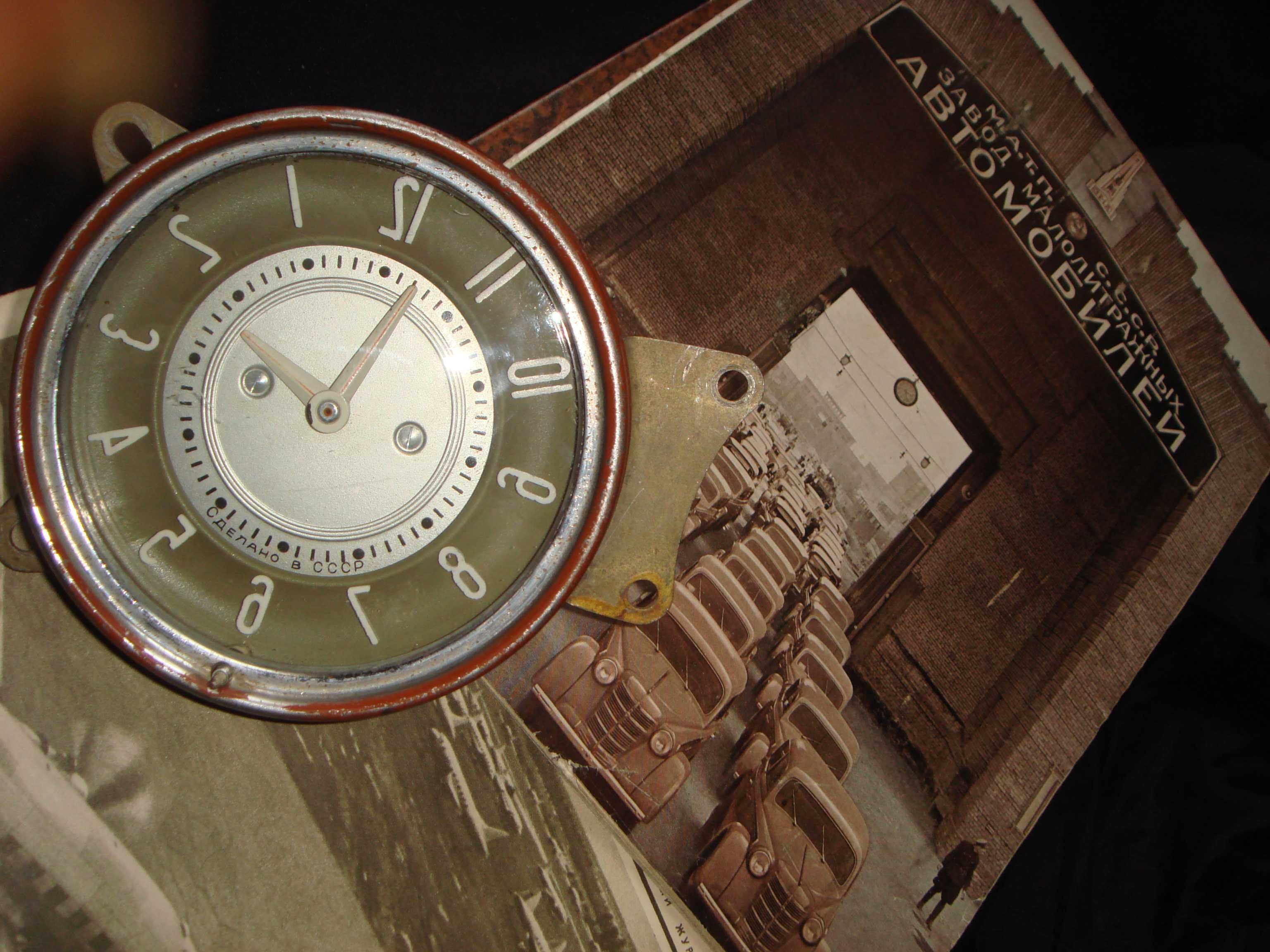Автомобиль ПОБЕДА М-20 Часы Сделано В СССР около 15 см Гост 1954год
