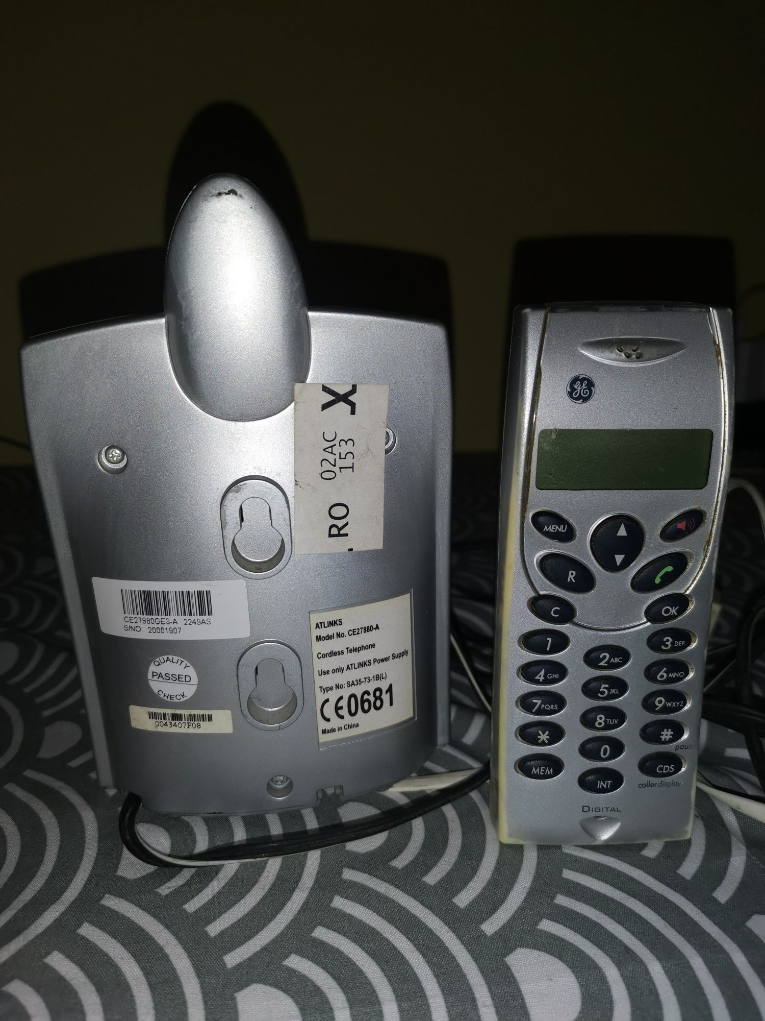 Telefon fix 1,8 GHz Dect