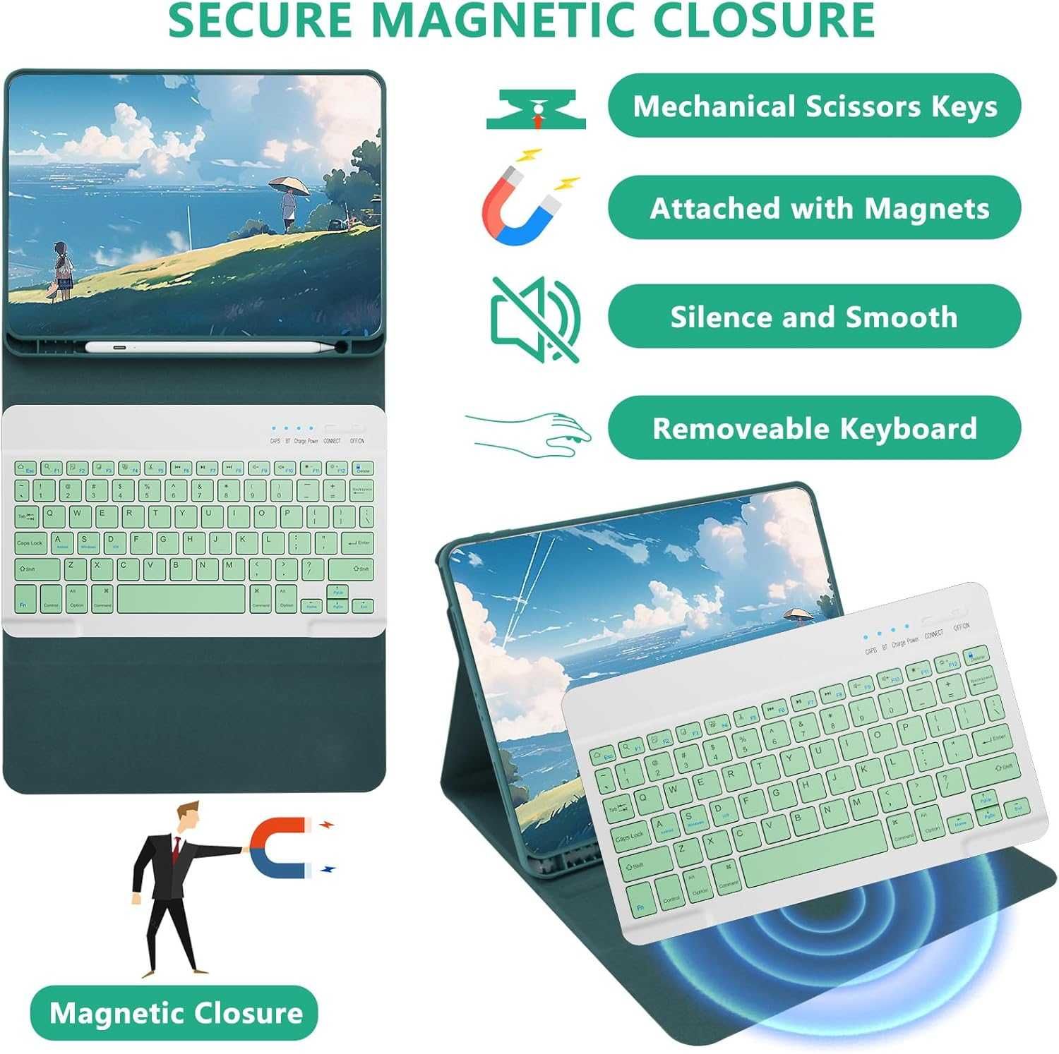 Калъф с клавиатура за iPad 10.9" Air 5th 2022/Air 4th 2020