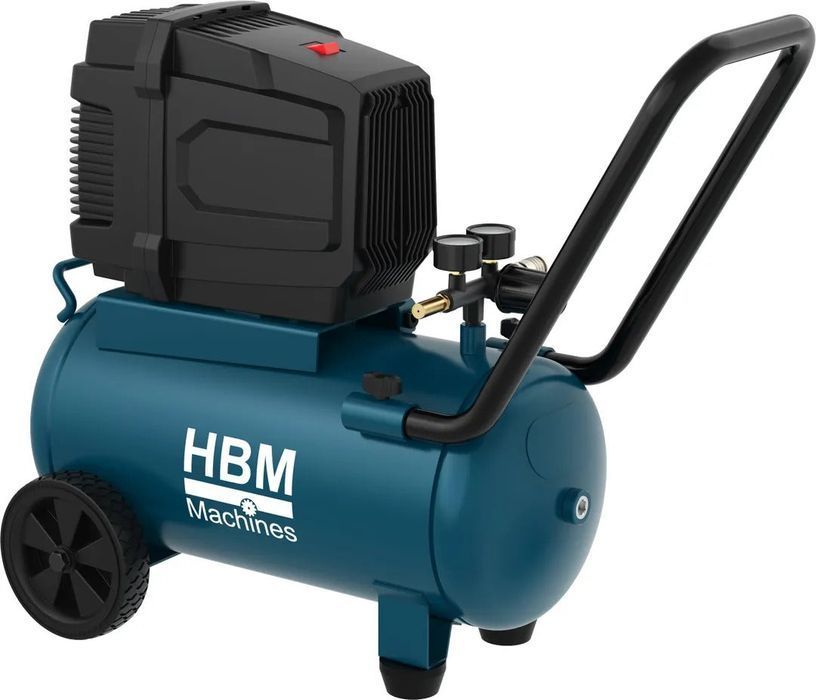 Compresor hbm olanda 24l fara ulei, 8-10 bar, 140 l/min, portabil pe r