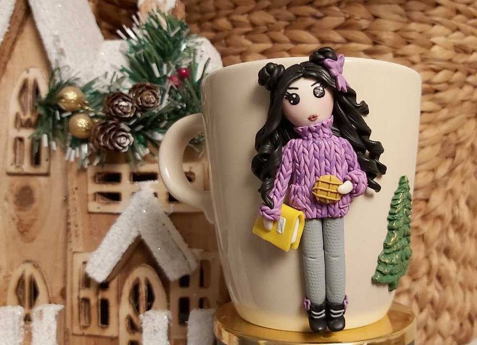 Cadou pentru fetite, sotie iubita cana papusa