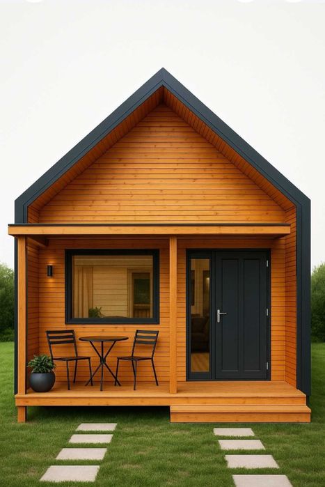 Casă modulară cu dimi dormitor și sufragerie